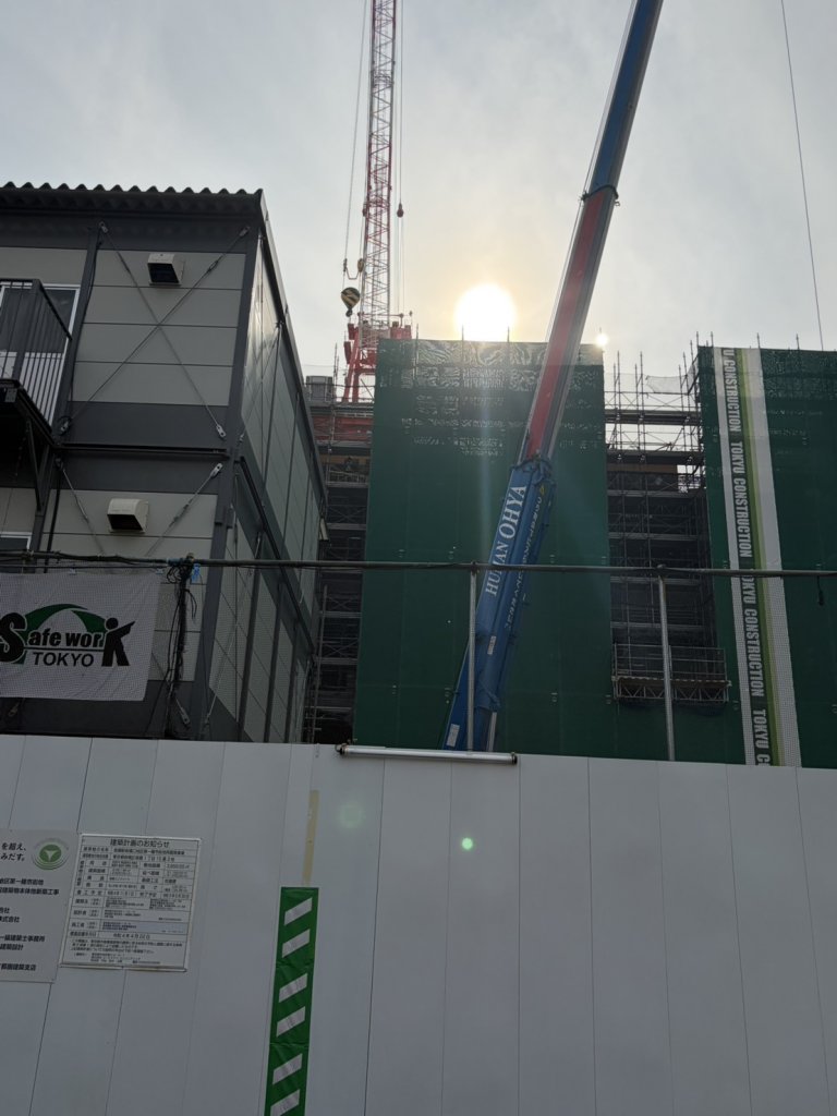 板橋駅板橋口地区第一種市街地再開発事業 新築工事現場の全景写真(2026年2月28日撮影)