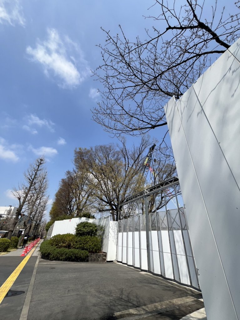 新たな国立公文書館及び憲政記念館 新築工事現場の全景写真（2026年4月5日撮影）