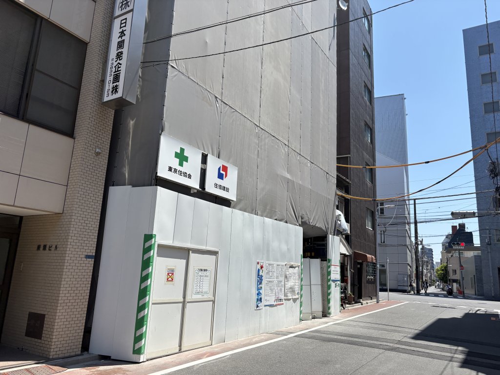 (仮称)東上野3丁目計画 新築工事現場の全景写真（2026年5月17日撮影）