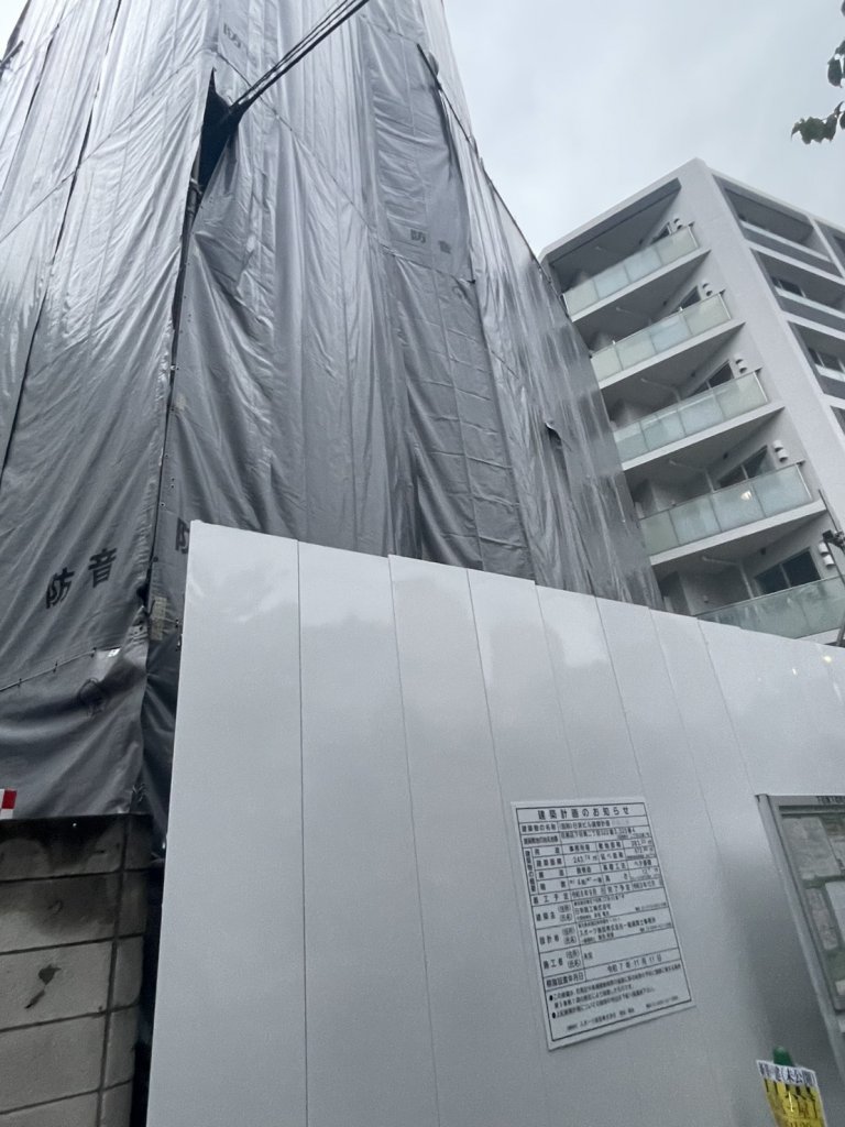 (仮称)日栄ビル建設計画  新築工事現場の全景写真（2026年6月22日撮影）