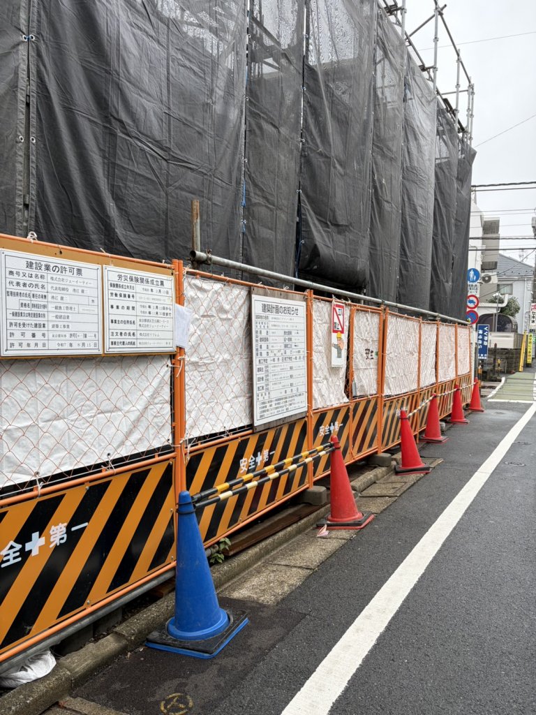 (仮称)練馬区旭丘2丁目プロジェクト 新築工事 新築工事現場の全景写真（2026年7月21日撮影）