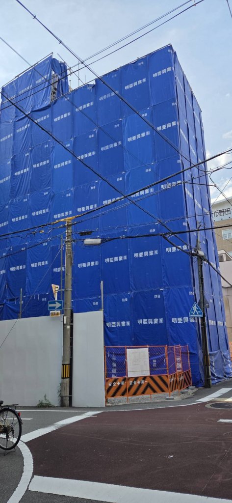 (仮称) アルグラッド吉野1丁目 新築工事 新築工事現場の全景写真（2026年7月21日撮影）