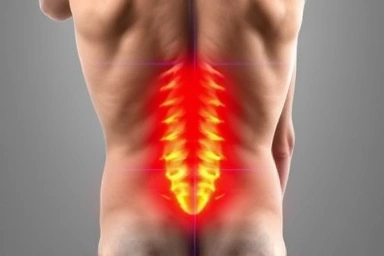 Symbolic image of lower back muscle healing and recovery.