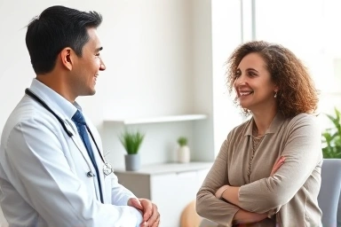 Adult receiving compassionate ADHD diagnosis and support.