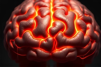 Brain's neural pathways transforming from negative to positive connections.
