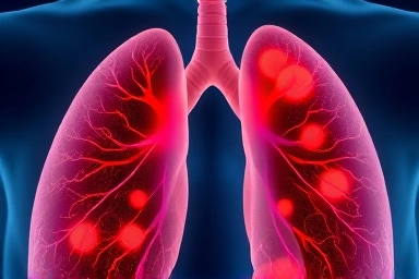 Human lung symbolizing bronchitis treatment and recovery.
