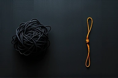Symbolic image of untangling complex mental health challenges