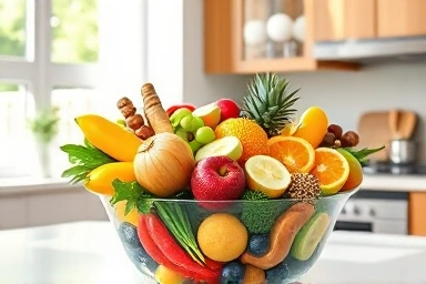 Healthy food arrangement for DASH diet