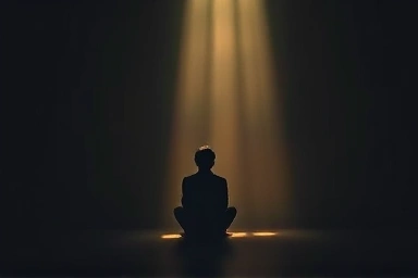 Symbolic light breaking through darkness, representing hope and understanding.