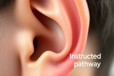 Symbolic representation of ear health and Eustachian tube function.