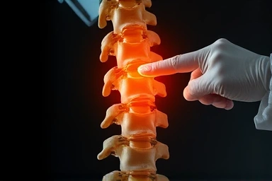 Symbolic representation of hidden spinal pain source