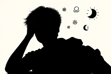 Contrast of fibromyalgia symptoms and balanced living.