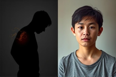 Confused patient comparing fibromyalgia and thyroid symptoms.