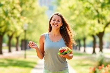Woman enjoying healthy postpartum life after gestational diabetes