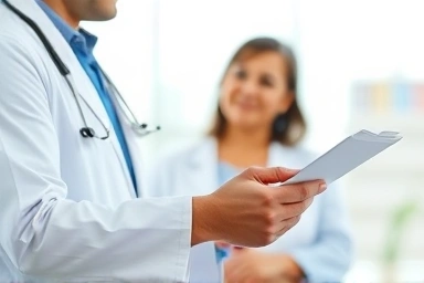 Doctor consulting patient on medication safety