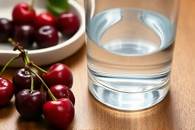 Cherries and water for gout relief