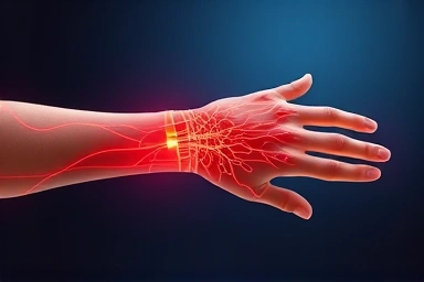 Healthy nerves and blood circulation in hand and arm