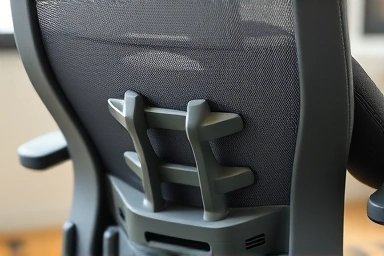 Adjustable lumbar support of an ergonomic chair