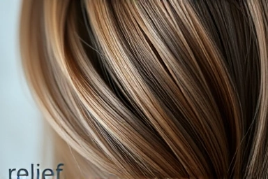 Healthy hair follicle and balanced thyroid hormone symbol