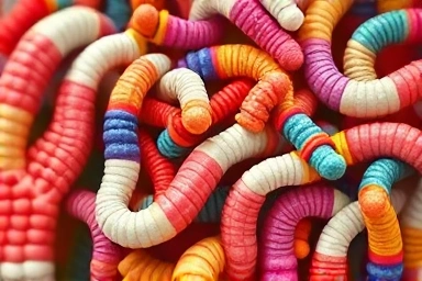Healthy gut microbiome, diverse bacteria, abstract medical visualization, gut health