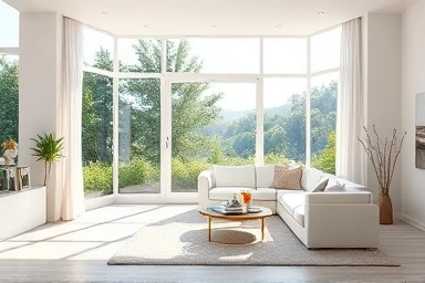 Fresh air flowing into a bright, healthy living room.