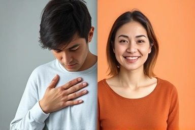 Transformation from anxiety to peace regarding heart health.