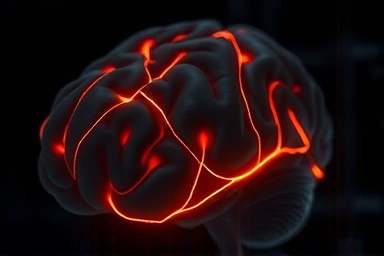 Brain with disrupted REM sleep neural pathways