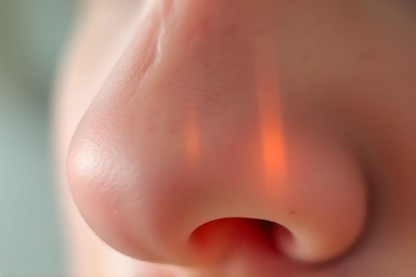 Healthy nasal passage symbolizing clear breathing and recovery.