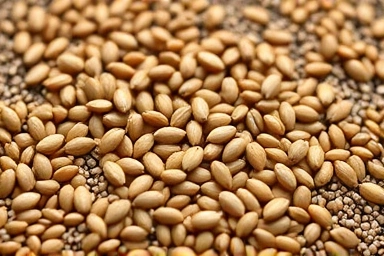 Fresh flaxseeds and chia seeds, representing plant-based omega-3.