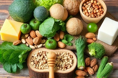 Natural foods rich in calcium and magnesium