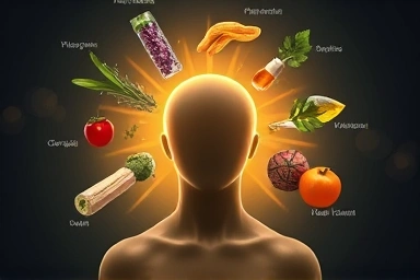 Symbolic image of cancer treatment support with essential nutrients.