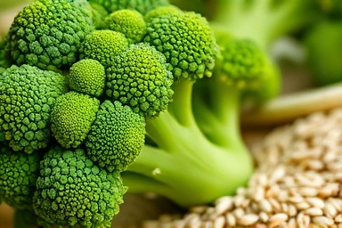 Natural sources of chromium: broccoli and whole grains