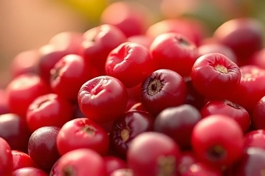 Cranberries symbolizing urinary health benefits