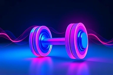 Symbolic representation of muscle growth and energy.