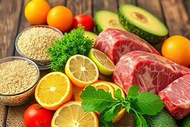 Healthy vitamin B-rich foods for diabetes management.