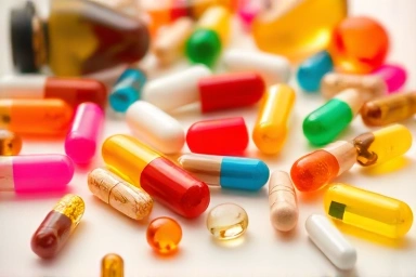 Probiotic capsules and tablets for gut health.