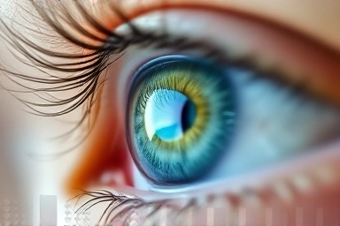 Healthy human eye, clear vision, eye health, well-being