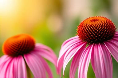 Vibrant echinacea flowers symbolizing natural immunity boost