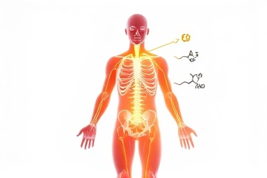 Symbolic illustration of amino acids fueling the body.