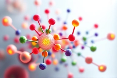 Molecular structures symbolizing amino acid balance and health.