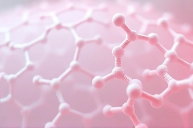 Microscopic view of collagen peptide structures