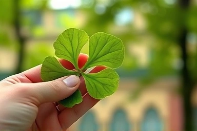 Natural Ginkgo Biloba leaves representing cognitive support and memory.