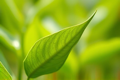 Green tea leaf with EGCG energy, symbolizing fat loss.