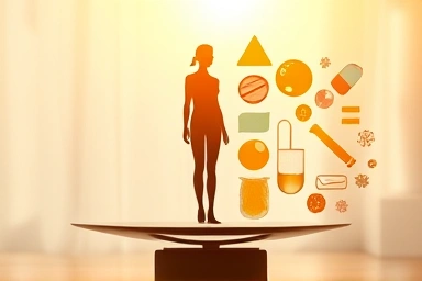 Symbolic representation of health benefits from green tea extract.