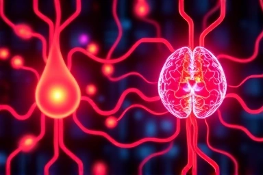 Abstract healthy circulation with nutrients