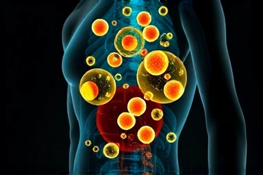 Symbolic representation of efficient vitamin C absorption in the body.