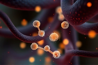 Symbolic gut health and immune balance with probiotics.