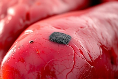 Symbolic representation of early iron overload in the liver.