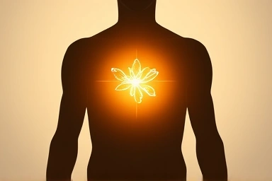 Symbolic glow of inner vitality and mineral energy within a human silhouette.