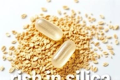 Silica-rich foods and supplement capsule, natural nourishment